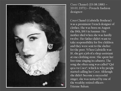 coco Chanel life events